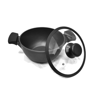 Casserole <span class=keywords><strong>en</strong></span> <span class=keywords><strong>fonte</strong></span> au <span class=keywords><strong>prix</strong></span> d'<span class=keywords><strong>usine</strong></span>, couleur noire, casserole <span class=keywords><strong>en</strong></span> aluminium avec couvercle <span class=keywords><strong>en</strong></span> verre, certification CE - Product Image 6