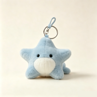 Porte-clés en peluche personnalisé en forme d'animal marin, mini jouet en peluche super doux pour sac à dos, cadeau scolaire, OEM ODM