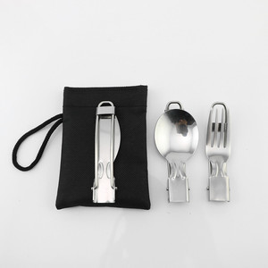 Ensemble <span class=keywords><strong>de</strong></span> <span class=keywords><strong>couverts</strong></span> pliables et détachables <span class=keywords><strong>en</strong></span> acier inoxydable <span class=keywords><strong>3</strong></span> <span class=keywords><strong>en</strong></span> <span class=keywords><strong>1</strong></span>, cuillère, fourchette, pour la <span class=keywords><strong>randonnée</strong></span>, la survie, le camping - Product Image 1