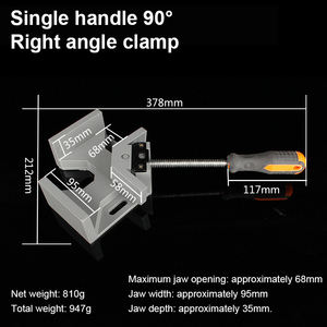 Fix 90 degrés coin verre tuyau porte Fram panneau connecteurs bois travail pince Angle droit Clip ensemble créatif bricolage meubles placard - Product Image 6