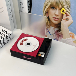 Lecteur CD portable rétro avec plateau, haut-parleur Bluetooth intégré, USB, radio FM et écran LCD – Idéal pour la maison et le bureau - Product Image 5
