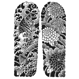 Autocollants de tatouage semi-permanents pour bras entiers, en papier écologique, personnalisables pour le visage et le corps, durabilité 2 semaines - Product Image 6