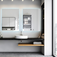 Miroir intelligent LED anti-buée pour la salle de bain, application de maquillage