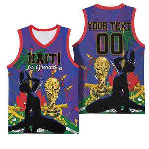 Débardeur de football <span class=keywords><strong>sans</strong></span> manches pour <span class=keywords><strong>homme</strong></span>, style vestes de <span class=keywords><strong>sport</strong></span> (football, basketball), coupe ajustée, avec impression personnalisée à thème Haïti, pour l'extérieur - Product Image 4