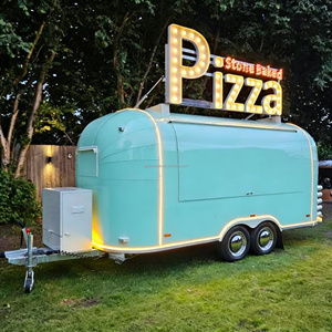 Remorque à pizza finition miroir, camion mobile entièrement équipé, cuisine mobile de restauration rapide, remorque à café et pizza, aliments à vendre aux États-Unis - Product Image 4