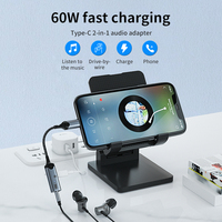 2 in 1 Typ C bis 3,5mm Kopfhörer anschluss und PD 60W Lade adapter USB c Hifi Digital Audio Aux Splitter für iPhone 15