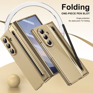 Étui en cuir avec charnière pour <span class=keywords><strong>Samsung</strong></span> <span class=keywords><strong>Galaxy</strong></span> <span class=keywords><strong>Z</strong></span> <span class=keywords><strong>Fold</strong></span> 7 6 5 4 <span class=keywords><strong>3</strong></span>, protection d'écran externe en verre et emplacement <span class=keywords><strong>S</strong></span> <span class=keywords><strong>Pen</strong></span> pour <span class=keywords><strong>Galaxy</strong></span> <span class=keywords><strong>Z</strong></span> <span class=keywords><strong>Fold</strong></span> 7 - Product Image 2