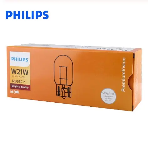 ECE Menyetujui Philips C5W, S25 P21W,R5W,T10 Lampu Halogen Lampu Halogen dengan Kualitas Asli