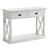 Combohome Home Furniture Table console européenne classique vintage en bois 2 tiroirs pour salon entrée couloir