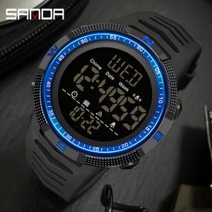 SANDA 6014 di marca da uomo orologio da polso digitale luminoso resistente all'acqua Multi-funzionale moda Casual <span class=keywords><strong>orologi</strong></span> a Led <span class=keywords><strong>per</strong></span> <span class=keywords><strong>ragazzi</strong></span> - Product Image 4