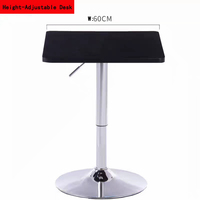 Table de bar ronde moderne en panneaux de bois et ensemble de chaises avec hauteur réglable pour bar à domicile, entrée de centre commercial et salon