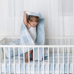 <span class=keywords><strong>Crib</strong></span> Bed Protector Infant 4-teiliges <span class=keywords><strong>Set</strong></span> Babybettwäsche-<span class=keywords><strong>Set</strong></span> aus Baumwolle für Jungen und Mädchen - Product Image 4