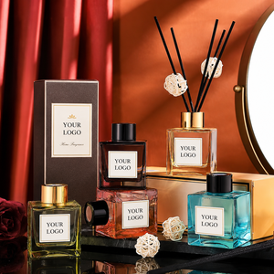 Diffuseur de parfum pour chambre d'hôtel <span class=keywords><strong>ENO</strong></span> en verre cristallin de haute qualité, personnalisable en gros, avec bâtonnets en rotin et huile essentielle liquide - Product Image 1