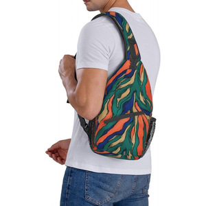 Bolso Bandolera Transfronterizo para <span class=keywords><strong>Hombre</strong></span> y Mujer, Mochila con <span class=keywords><strong>Tirantes</strong></span>, para Fitness, Ciclismo, Viajes, Senderismo, Bolso de Pecho Artístico - Product Image 5