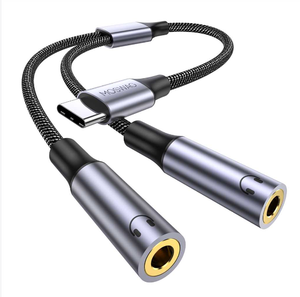 Type C Male To 2 3.5mm Female Headphone <strong>Audio</strong> Splitter 20cm AUX <strong>Jack</strong> Cable, Compatible With Pixel 7 6 By OEM ODM Manufacture - Product Image 1