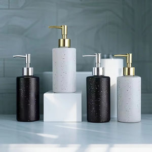 Botella <span class=keywords><strong>de</strong></span> Vidrio <span class=keywords><strong>de</strong></span> Lujo Popular en Blanco y Negro <span class=keywords><strong>de</strong></span> 350 ml para Gel <span class=keywords><strong>de</strong></span> <span class=keywords><strong>Ducha</strong></span>, Acondicionador para el Cabello, Champú, Desinfectante <span class=keywords><strong>de</strong></span> Manos con Bomba Dosificadora Dorada o Plateada - Product Image 1