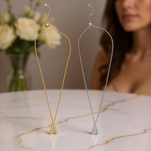 Collar con Colgante de Diamante con Letra A Angelina, Cadena de Acero Inoxidable, Color Oro y Plata, Joyería para Mujer - Product Image 2