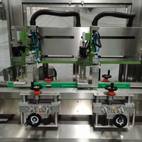 Équipement complet d'embouteillage de détergent en usine, ligne de remplissage, bouchage et scellage sous film rétractable en aluminium à 8 têtes anti-corrosion
