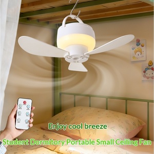 LED Rechargeable Light Mini <strong>Ceiling</strong> <strong>Fan</strong> <strong>Remote</strong> <strong>Control</strong> Student Dormitory Outdoor Camping USB for Upper Bed Bedroom Summer China - Product Image 3