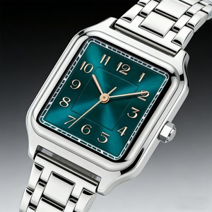 High-end Business Men's Quartz Watch Stainless Steel Alloy <b>Square</b> Watch Fashion Casual Waterproof Men's Watch - Product Image 5