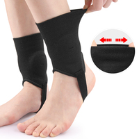 Attelle de cheville de compression stabilisatrice en polyester et coton, respirante et douce, avec coussinet, pour le soulagement de la douleur