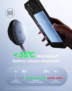 Support de <span class=keywords><strong>chargeur</strong></span> magnétique sans fil 3-en-1 <span class=keywords><strong>avec</strong></span> refroidissement TEC - Compatible <span class=keywords><strong>avec</strong></span> les séries iPhone 12-17 et Apple Watch (45W) - Product Image 2