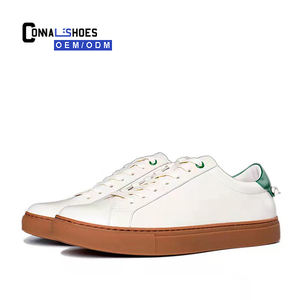 Sneaker da <span class=keywords><strong>uomo</strong></span> con Logo personalizzato in pelle bianca di moda Casual da <span class=keywords><strong>uomo</strong></span> OEM/ODM - Product Image 1