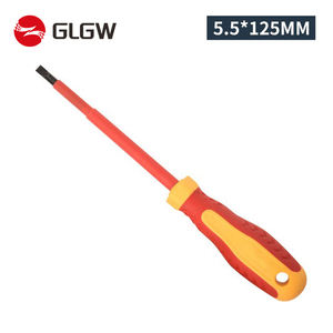 Softcase 5 Stück Isolierte Schlitz schrauben dreher Spannungs prüfer Stift Kreuz schlitz schrauben dreher Kombination Handwerkzeug satz für Elektriker - Product Image 4