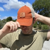 Casquette de camionneur unisexe à séchage rapide et légère pour l'extérieur, personnalisable avec logo, casquette de baseball sportive avec patch en cuir