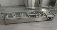 Table de préparation de sandwichs en acier inoxydable durable 201 avec réfrigérateur à refroidissement statique A+++ à haute efficacité énergétique pour pizzeria