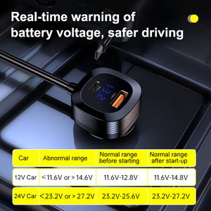 ที่ชาร์จในรถยนต์แบบไร้สาย แฮนด์ฟรี ชาร์จเร็ว อะแดปเตอร์ USB C พร้อมแท่นวางโทรศัพท์ ช่อง AUX ที่จุดบุหรี่ สำหรับ iPhone 17 16 - Product Image 2