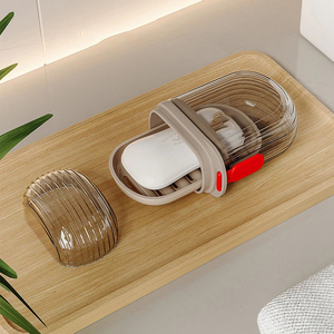 Portasapone portatile in plastica con coperchio <span class=keywords><strong>da</strong></span> viaggio Set <span class=keywords><strong>da</strong></span> bagno portarotoli e portasapone - Product Image 1