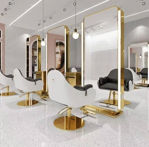 Stazione Specchio Illuminata a LED per Salone di Bellezza, Attrezzatura per <span class=keywords><strong>Parrucchieri</strong></span>, Centro Estetico Femminile - Product Image 5