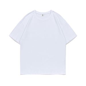 Design Custom Summer Short Sleeve T-<b>shirt</b> Pure Cotton Men's Loose Top Round Neck Solid Color T-<b>shirt</b> - Product Image 5