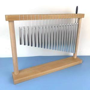 Campanas de Viento de Percusión Orff de 18/20 Notas al por Mayor - Exquisito Soporte de Madera Maciza, Compacto en Dorado/Plateado, Melodía Suave - Product Image 6