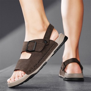 Chaussons pour hommes grande taille en toile imprimée, légers, imperméables, personnalisés, tendance, pour usage extérieur et intérieur, antidérapants, à semelle épaisse - Product Image 4