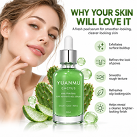 Sérum Exfoliant Doux Hydratant AHA PHA BHA pour Affiner les Pores et les Points Noirs, Sérum Exfoliant Cactox