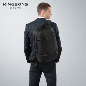 Kingsons Men's <b>Backpack</b> <b>Black</b> Lightweight Business Laptop <b>Backpack</b> With Usb Port Computer Compartment Travel <b>Backpack</b> - Product Image 3
