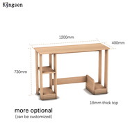 Bureau d'étude extensible pour étudiant avec panneau de refroidissement, table d'ordinateur moderne pour chambre et salon