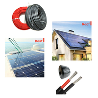 Câble d'extension de panneau solaire DC noir + rouge 4mm2 6mm2 4mm 6mm Fil Connecteur solaire PV Câbles d'alimentation 1000V 1500V pour panneau solaire