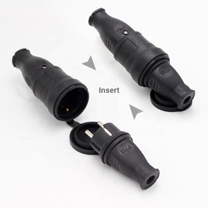 Штепсельная вилка проводки IP44 EU, проводной разъем Schuko, 16 А 250 В, сертификат CE, Европейский самосборный и съемный переходник - Product Image 3