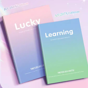 A5 Creative Simple Gradient <strong>Notebook</strong> Literary Learning Record Book <strong>with</strong> Thickened Threading Student Diary Paper Cover - Product Image 5