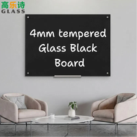 Tableau magnétique effaçable à sec en verre trempé de 4 mm, sans cadre, taille personnalisée pour bureau, école, OEM/ODM