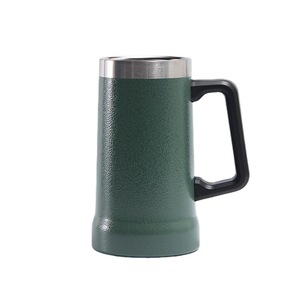 Stainless Steel Beer <b>Mug</b> 20oz Double Wall Vacuum <b>Insulated</b> Travel Cup With Handle - Product Image 2