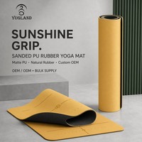 Tapis de yoga Yugaland Mobile Physio en PU sablé, extra épais, à rebond élevé, antidérapant, pour la rééducation à domicile, vente en gros
