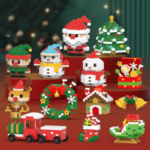 Santa Claus <b>Model</b> Toy <b>Building</b> Sets Christmas Festival Compatible with Other Brands Holiday Gifts - Product Image 1