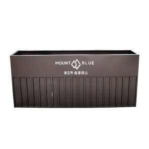 Libit Stainless Steel <b>Flower</b> <b>Box</b> Rectangle Powder Coated Outdoor Modern Floor Mount Weather Resistant - Product Image 5