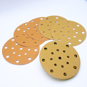 Премиум 5 дюймов 125 мм крючок и петля шлифовальный диск наждачная бумага диск для удаления материала и шлифовки желтый песок 40 - Product Image 1