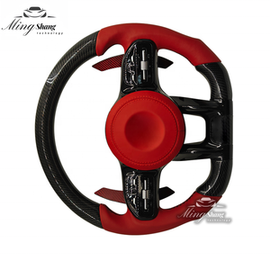 Volante deportivo de fibra de carbono de cuero rojo para Mercedes Barbosa GLA CLA GLE GLK CLS SLC GL ML GLC W212 W213 Vito a E Clase C - Product Image 3