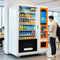 Máquina Expendedora Inteligente en Oferta con Pantalla Táctil, Máquina Expendedora Comercial Combinada de Aperitivos y Bebidas para Oficinas y Centros Comerciales